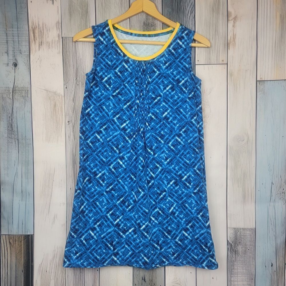 Lands End Blue Sleevless Summer Beach Dress Size XS